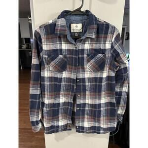 Legendary Whitetails Men's Plaid Button-Up Shirt Jacket, Medium